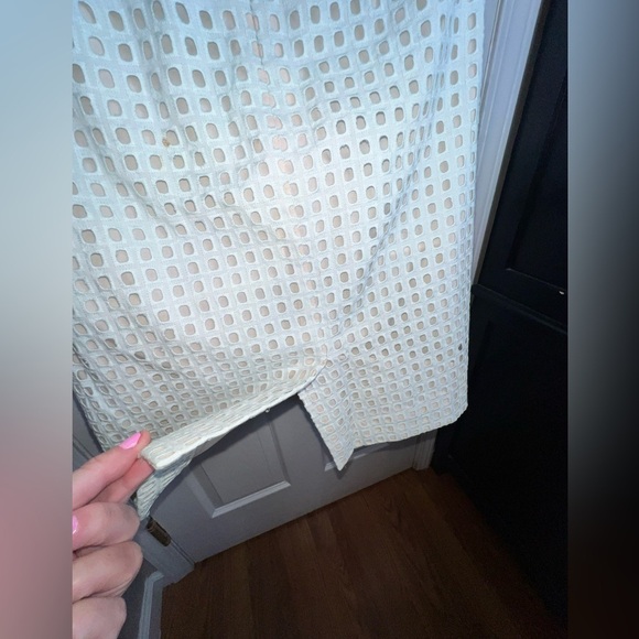 Ann Taylor Petites 2 Green Eyelet Straight Lined Pencil Skirt Suit Classic 2P - Picture 6 of 14